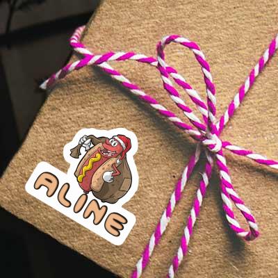 Autocollant Aline Hot-dog de Noël Gift package Image