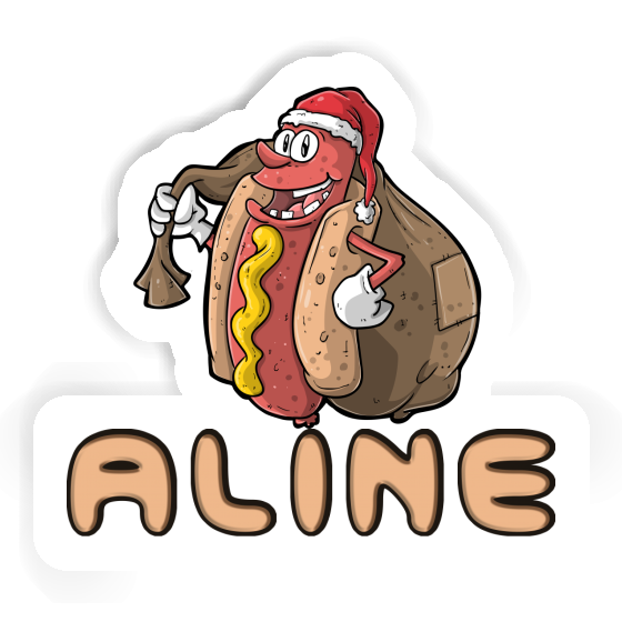 Autocollant Aline Hot-dog de Noël Gift package Image