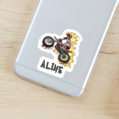 Sticker Motocrosser Aline Laptop Image