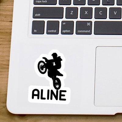 Sticker Motocross Rider Aline Notebook Image