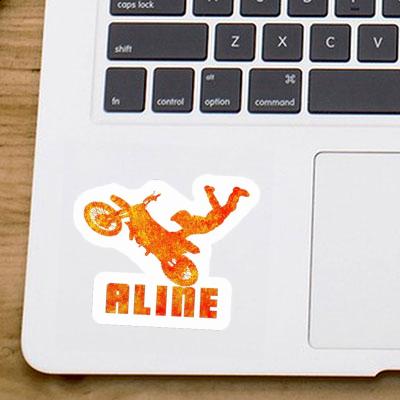 Motocross Rider Sticker Aline Image