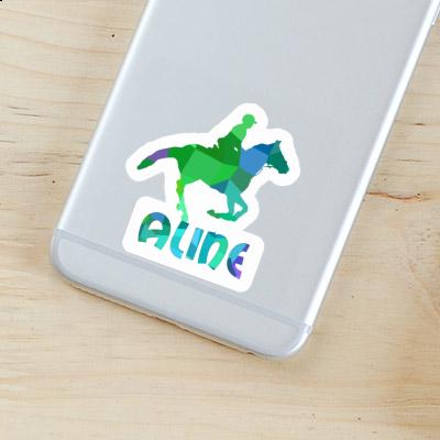 Sticker Horse Rider Aline Laptop Image