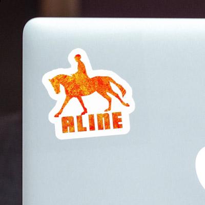 Aline Sticker Horse Rider Laptop Image