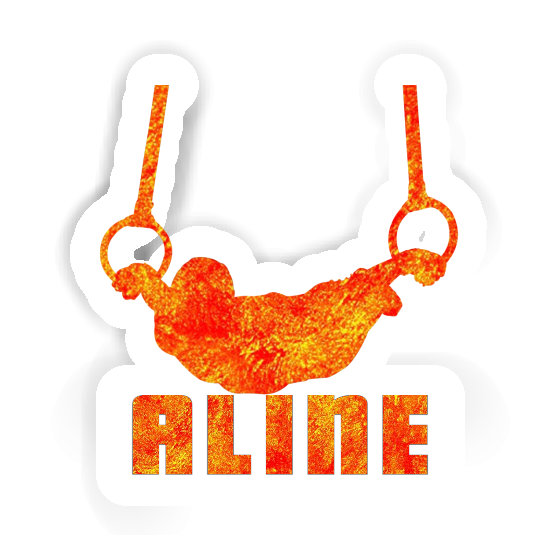 Aline Sticker Ring gymnast Notebook Image