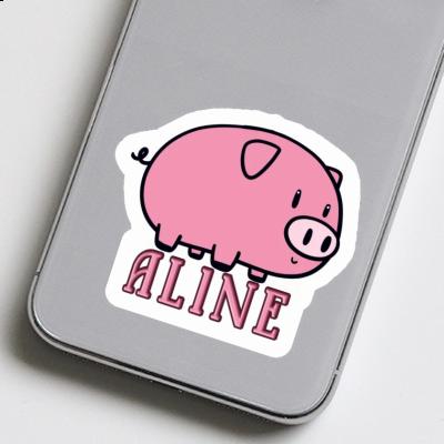 Sticker Schwein Aline Image