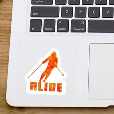 Skier Sticker Aline Notebook Image