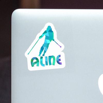 Aline Sticker Skier Notebook Image