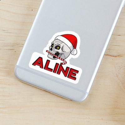 Aline Sticker Christmas Skull Image