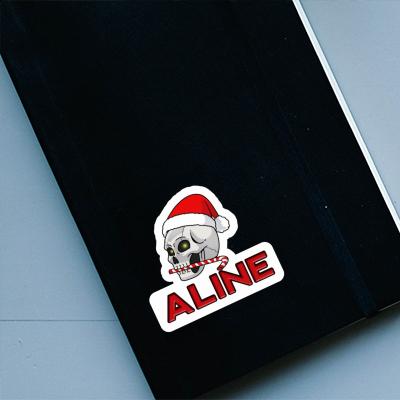 Aline Sticker Christmas Skull Gift package Image