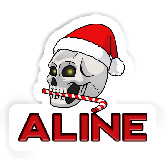 Aline Sticker Christmas Skull Notebook Image