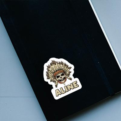 Aufkleber Totenkopf Aline Notebook Image