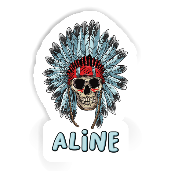 Sticker Indian Skull Aline Notebook Image