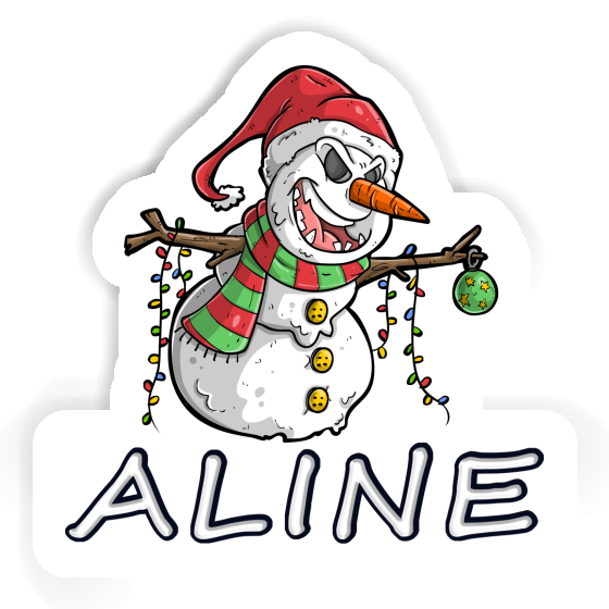 Aufkleber Schneemann Aline Gift package Image