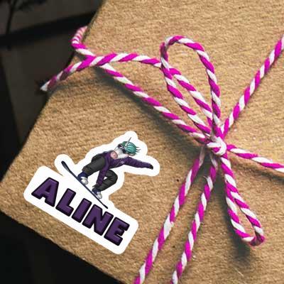 Sticker Snowboarderin Aline Gift package Image