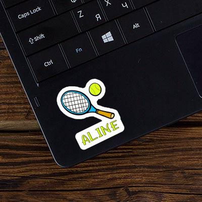 Sticker Aline Tennis Racket Laptop Image