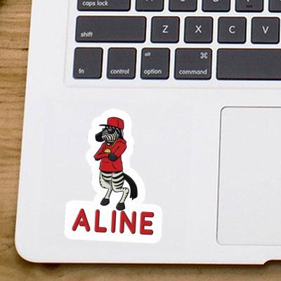 Sticker Aline Zebra Laptop Image