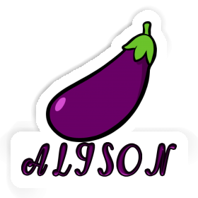 Aubergine Sticker Alison Image