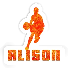 Alison Sticker Basketball Player Image