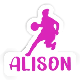 Alison Sticker Basketball Player Image