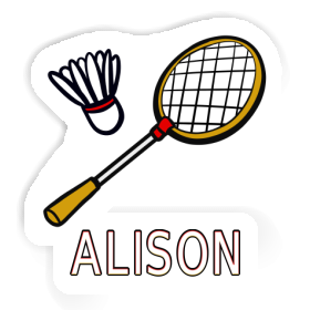 Sticker Badminton Racket Alison Image