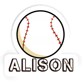 Baseball Ball Sticker Alison Image