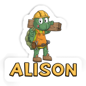 Sticker Alison Construction worker Image