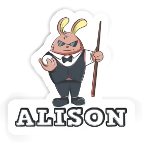 Alison Sticker Billardspieler Image