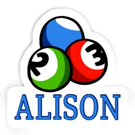 Sticker Billardkugel Alison Image