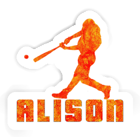 Alison Aufkleber Baseballspieler Image