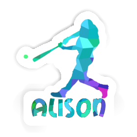 Aufkleber Baseballspieler Alison Image