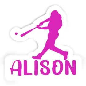 Aufkleber Baseballspieler Alison Image