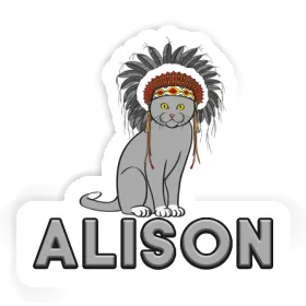 American Indian Sticker Alison Image