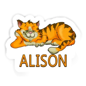 Sticker Alison Chilling Cat Image