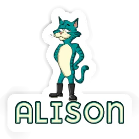 Sticker Standing Cat Alison Image