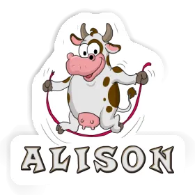 Sticker Fitness Cow Alison Image