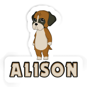 Alison Sticker German Boxer Image