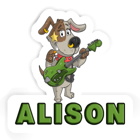 Guitarist Sticker Alison Image