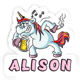 Party Unicorn Sticker Alison Image