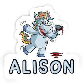 Sticker Unicorn Alison Image