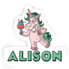 Alison Sticker Party Unicorn Image