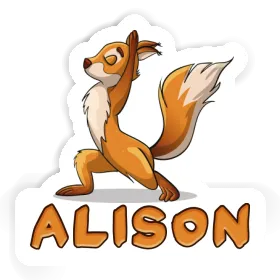 Aufkleber Yoga-Eichhörnchen Alison Image