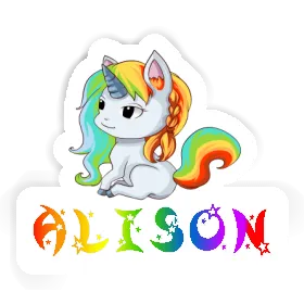 Alison Sticker Unicorn Image