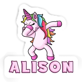 Sticker Alison Dabbing Unicorn Image