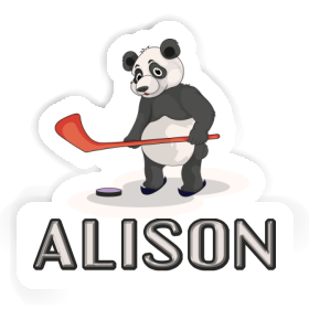 Sticker Ice Hockey Panda Alison Image