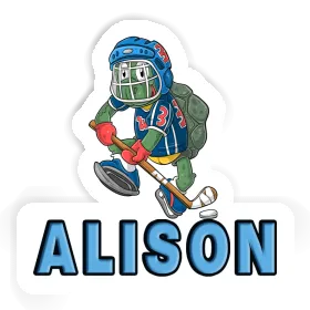 Sticker Hockey Player Alison Image