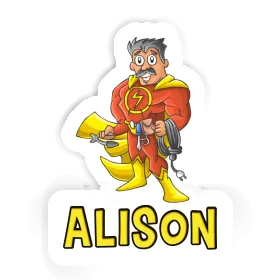 Sticker Alison Electrician Image