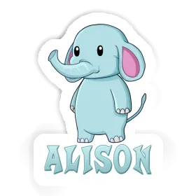 Alison Aufkleber Elefant Image