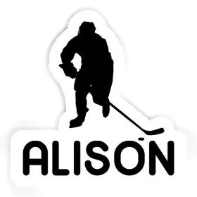 Sticker Alison Hockey Player Image