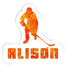 Sticker Alison Hockey Player Image