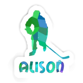 Sticker Alison Hockey Player Image